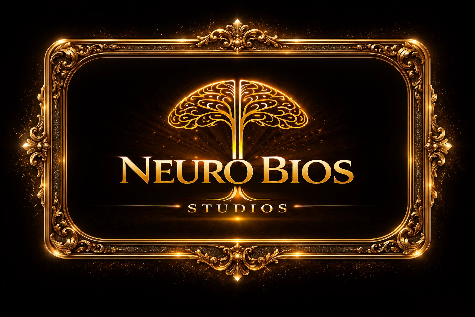 NeuroBios Studios ornate gold framed gateway